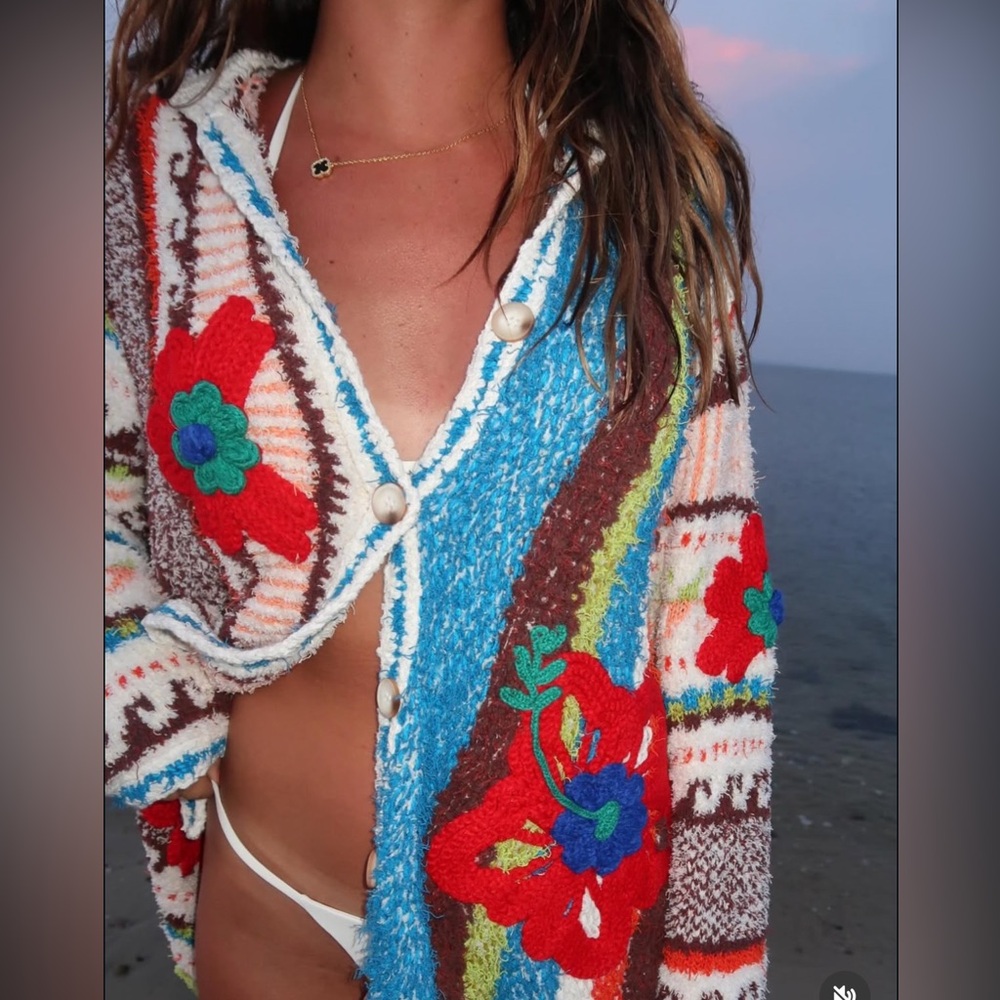 Free people Terry Towel Cardi